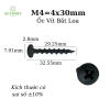 Ốc vít nhọn M4x30 30mm Ren thưa Taiwan - Bắt thùng loa, lắp ráp gỗ mỏng Quỳnh Diễn 2