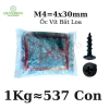 Ốc vít nhọn M4x30 30mm Ren thưa Taiwan - Bắt thùng loa, lắp ráp gỗ mỏng Quỳnh Diễn 6