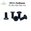 Ốc vít ren mịn M3x8mm đầu COL dài 8mm - Túi 500 con, giảm giá, giá chỉ 79.430₫ | Linh Kiện Quỳnh Diễn