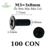 Ốc vít ren mịn M3x8mm đầu COL dài 8mm - Túi 500 con, giảm giá, giá chỉ 79.430₫ | Linh Kiện Quỳnh Diễn 9