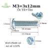 Ốc vít tán 3 ly M3 đa độ dài 1-5cm - Linh kiện điện tử Quỳnh Diễn, giá chỉ 18.200đ 3
