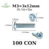 Ốc vít tán M3 3ly 1.2cm - Túi 90g (90-100 con) - Linh kiện điện tử QUỲNH DI�ỄN Giá ưu đãi 20,300₫ 2