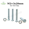 Ốc vít tán M3 3ly dài 2cm, 110g (90-100 con) - Linh kiện điện tử QUỲNH DIỄN, giá 21.000đ