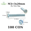 Ốc vít tán M3 3ly dài 2cm, 110g (90-100 con) - Linh kiện điện tử QUỲNH DIỄN, giá 21.000đ 2