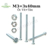 Ốc vít tán M3 3ly dài 4cm, túi 200g 90 con - Linh kiện điện tử giá ưu đãi 30.800₫