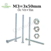 Ốc vít tán M3 3x50mm 3 ly dài 5cm 90 con, túi 250g, giá chỉ 40.248₫ Quỳnh Diễn