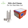Ốc vít Thái M4 ren xoắn 15mm 1.000 con, dùng cho ampli, quạt, vỏ sạc Quỳnh Diễn