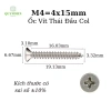Ốc vít Thái M4 ren xoắn 15mm 1.000 con, dùng cho ampli, quạt, vỏ sạc Quỳnh Diễn 3
