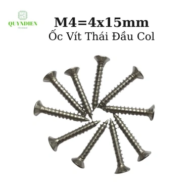 Ốc vít Thái M4x15mm ren xoắn đầu col dài 15mm - bắt ampli, quạt, vỏ sạc, giảm giá 39,593₫ Linh Kiện Quỳnh Diễn