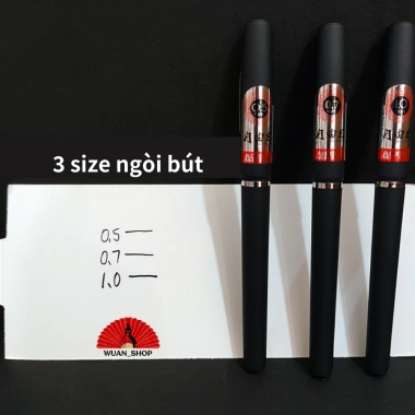 ODEMEI Ngòi Bút Gel Set 5 - 0.5mm 0.7mm 1.0mm, viết tiếng Trung chữ Hán, giá 29.000₫ 2