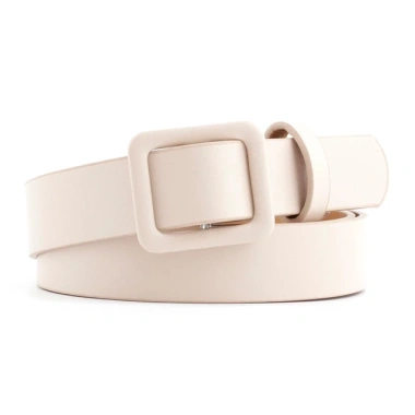OFF-WHITE Thắt Lưng Da PU Nữ Khóa Vuông Không Đục Lỗ Thời Trang Giá 50.642 VND 14