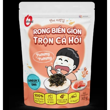 O'Food Combo 4 rong biển giòn 2 vị cá hồi - rong rau & hạt giảm giá 250k