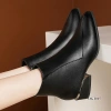 OGT007 Boots nữ cao gót cổ ngắn mũi nhọn Giày thời trang Hàn Quốc chỉ 424.800₫