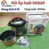 Ối Áp Suất Điện SHRAP CR168 6L - Dung tích lớn, nồi lỏng chống dính, giảm giá 20%