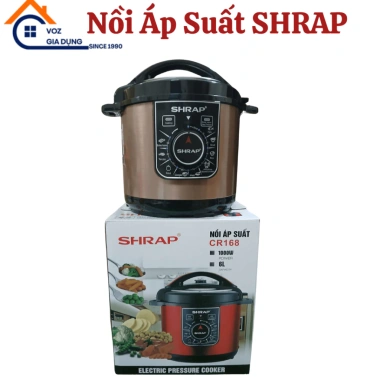 Ối Áp Suất Điện SHRAP CR168 6L - Dung tích lớn, nồi lỏng chống dính, giảm giá 20% 6