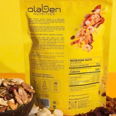 OLABEN NUTRITION Granola Premium Vanilla - Ngũ cốc giảm cân siêu hạt, giảm cân nhanh, chỉ 255.000₫