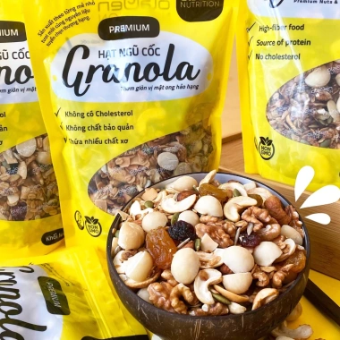 OLABEN NUTRITION Granola Premium Vanilla - Ngũ cốc giảm cân siêu hạt, giảm cân nhanh, chỉ 255.000₫