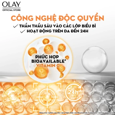 OLAY Luminous Niacinamide + Vitamin C - Kem 50g + Serum 30ml, Mờ Thâm, Đốm Nâu, Dưỡng Sáng Da 6