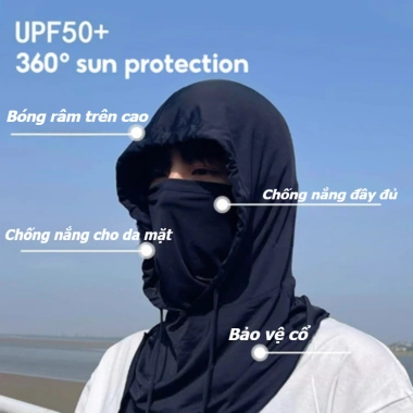 Oldlaiben Mũ Trùm Đầu Hoodie UPF50+ Chống Nắng, Vành Rộng Che Mặt, Đa Năng, Thoáng Khí, Dây Rút - Giá 49.350₫