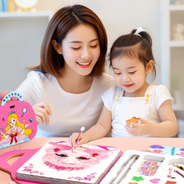 Oldlaiben Sổ Tay Trang Điểm Quai Xách kèm 200 Sticker, Tranh Tô Vẽ & Cắt Dán – Giá ưu đãi 124.913 VND