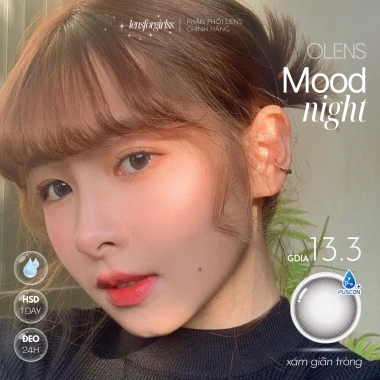 OLENS Lens 1 ngày Giãn Tròng Moodnight Gray - Kính áp tròng chính hãng Hàn Quốc, giá ưu đãi 77.500₫ 3