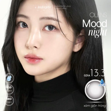 OLENS Lens 1 ngày Giãn Tròng Moodnight Gray - Kính áp tròng chính hãng Hàn Quốc, giá ưu đãi 77.500₫ 4