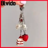 OLVIDO Nơ Trái Tim Điện Thoại - Dây Chuyền Móc Khóa Bánh Dâu Sang Trọng, Độc Đáo, Giá Ưu Đãi 55.000 VND