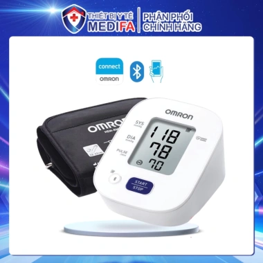 Omron HEM‑7.142T2: Huyết áp, nhịp tim không đều, 14 đo, Bluetooth, 975.000đ