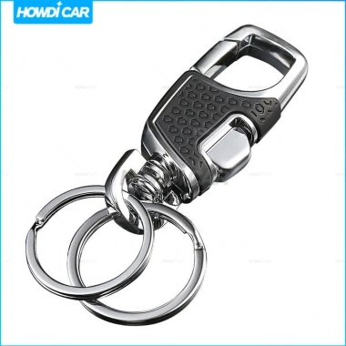 One Click Mở Móc Chìa Khóa Ô Tô Dày Chống Mất - Màu Đen, Khóa Di Động