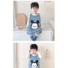 Onesie trẻ em không tay, vest flannel dày, chống đá, mũ trùm đầu, nhanh khô thấm hút, mọi mùa 2