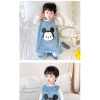 Onesie trẻ em không tay, vest flannel dày, chống đá, mũ trùm đầu, nhanh khô thấm hút, mọi mùa 4