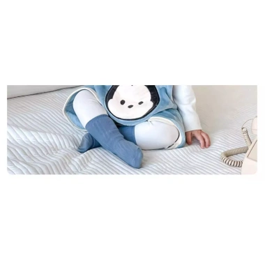 Onesie trẻ em không tay, vest flannel dày, chống đá, mũ trùm đầu, nhanh khô thấm hút, mọi mùa 5