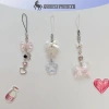 Onetimingfine 1 Hạt Handmade Cô Gái Ngọt Móc Khóa IP11 Y2K Ngôi Sao Năm Cánh 3