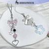 Onetimingfine 1 Hạt Handmade Cô Gái Ngọt Móc Khóa IP11 Y2K Ngôi Sao Năm Cánh 4