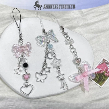 Onetimingfine 1 Hạt Handmade Cô Gái Ngọt Móc Khóa IP11 Y2K Ngôi Sao Năm Cánh 6