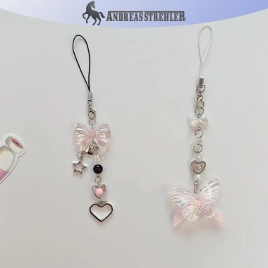 Onetimingfine 1 Hạt Handmade Cô Gái Ngọt Móc Khóa IP11 Y2K Ngôi Sao Năm Cánh 9