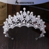 Onetimingfine 2.019 Tiara Cô Dâu Pha Lê Ngọc Trai Vương Miện Kim Cương Giả
