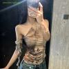 Onetimingfine Camisole Hot Girls Mùa Hè Graffiti Không Đều Vai Không Tay Slim - 110.808 VND 2