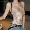 Onetimingfine Camisole Hot Girls Mùa Hè Graffiti Không Đều Vai Không Tay Slim - 110.808 VND 8