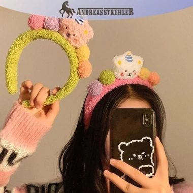 Onetimingfine Gấu Dễ Thương Trang Trí Sinh Nhật Băng Đô Quấn Tóc Pompom Bóng Mũ Nữ Bé Gái Trẻ Em VN Giá 42.386 VND