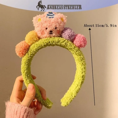 Onetimingfine Gấu Dễ Thương Trang Trí Sinh Nhật Băng Đô Quấn Tóc Pompom Bóng Mũ Nữ Bé Gái Trẻ Em VN Giá 42.386 VND