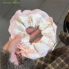 Onetimingfine Hàn Quốc Ren Lớn Ngọt Ngào Hairband Đuôi Ngựa Scrunchies Dây Buộc Tóc Bé Gái Nữ VN 9
