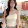 Onetimingfine Nữ Nơ Ngọt Ngào Ren Chắp Vá Giả Hai Mảnh Không Tay Ôm Camisole + Miếng Lót Ngực - Giá 96.747 VND 9