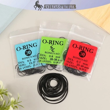Onetimingfine O-Ring cao su 0.5-0.8mm đồng hồ - Chống nước, gioăng mặt sau, 1 Pack
