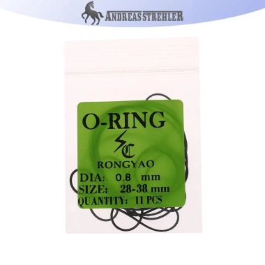 Onetimingfine O-Ring cao su 0.5-0.8mm đồng hồ - Chống nước, gioăng mặt sau, 1 Pack