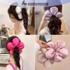 Onetimingfine Sa Lớn 3D Hoa Tóc Dây Nữ - Mũ Lớn Intese Hairband Phụ Kiện Tóc VN 9