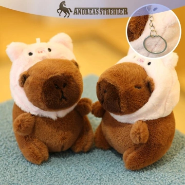 Onetimingfine Tháo Rời Dâu Ếch Capybara Búp Bê Móc Khóa Nữ Sang Trọng Tặng VN