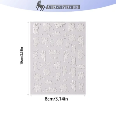 Onetimingfine Trắng Mộc Lan Hoa Tay Vẽ Tính Khí Miếng Dán Móng Tay Tăng Cường Dính Decal Trang Trí VN 33.660₫