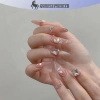 Onetimingfine Trắng Mộc Lan Hoa Tay Vẽ Tính Khí Miếng Dán Móng Tay Tăng Cường Dính Decal Trang Trí VN 33.660₫ 6