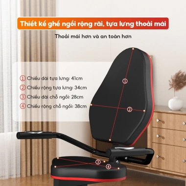 OneTwoFit Xe đạp tập - Cảm biến nhịp tim, ghế điều chỉnh, giảm 22% còn 3.559.000₫